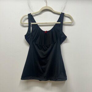 Spanx black shapewear tank top sleeveless shirt cut out plus size 1x